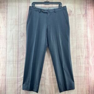 Ermenegildo Zegna Trofeo Wool Dress Pants Regular Fit Charcoal IT 50R US 34x28.5